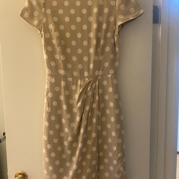 Prada Beige Polka Dot Midi Dress - Picture 2 of 7